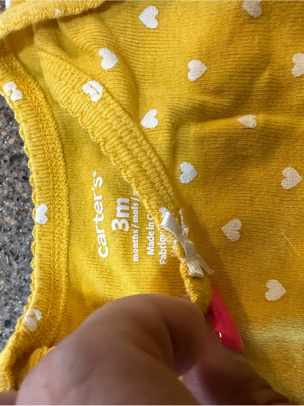 Carter's Yellow Heart-Print Baby Bodysuit